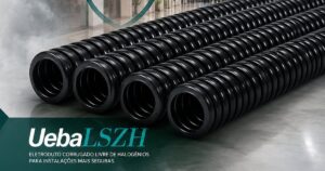 Eletroduto corrugado LSZH livre de halogênios Ueba para instalações seguras